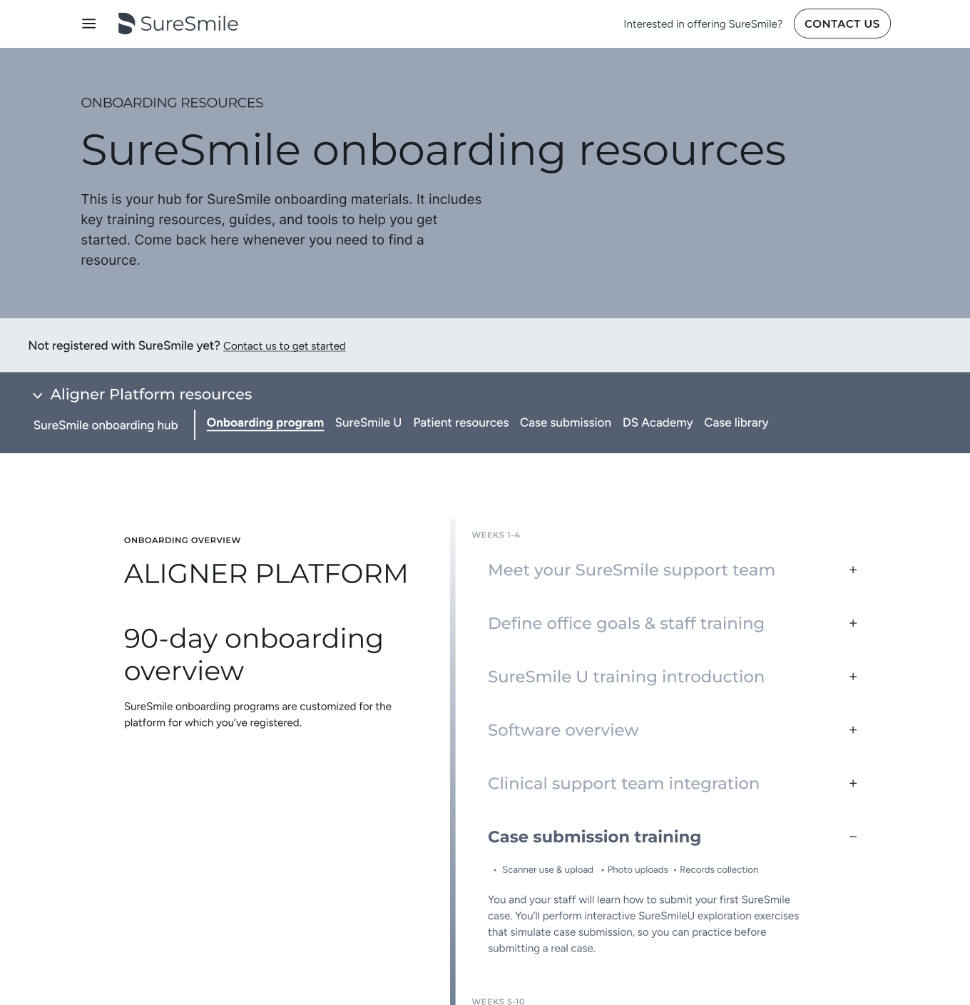 Onboarding wireframe example for case study