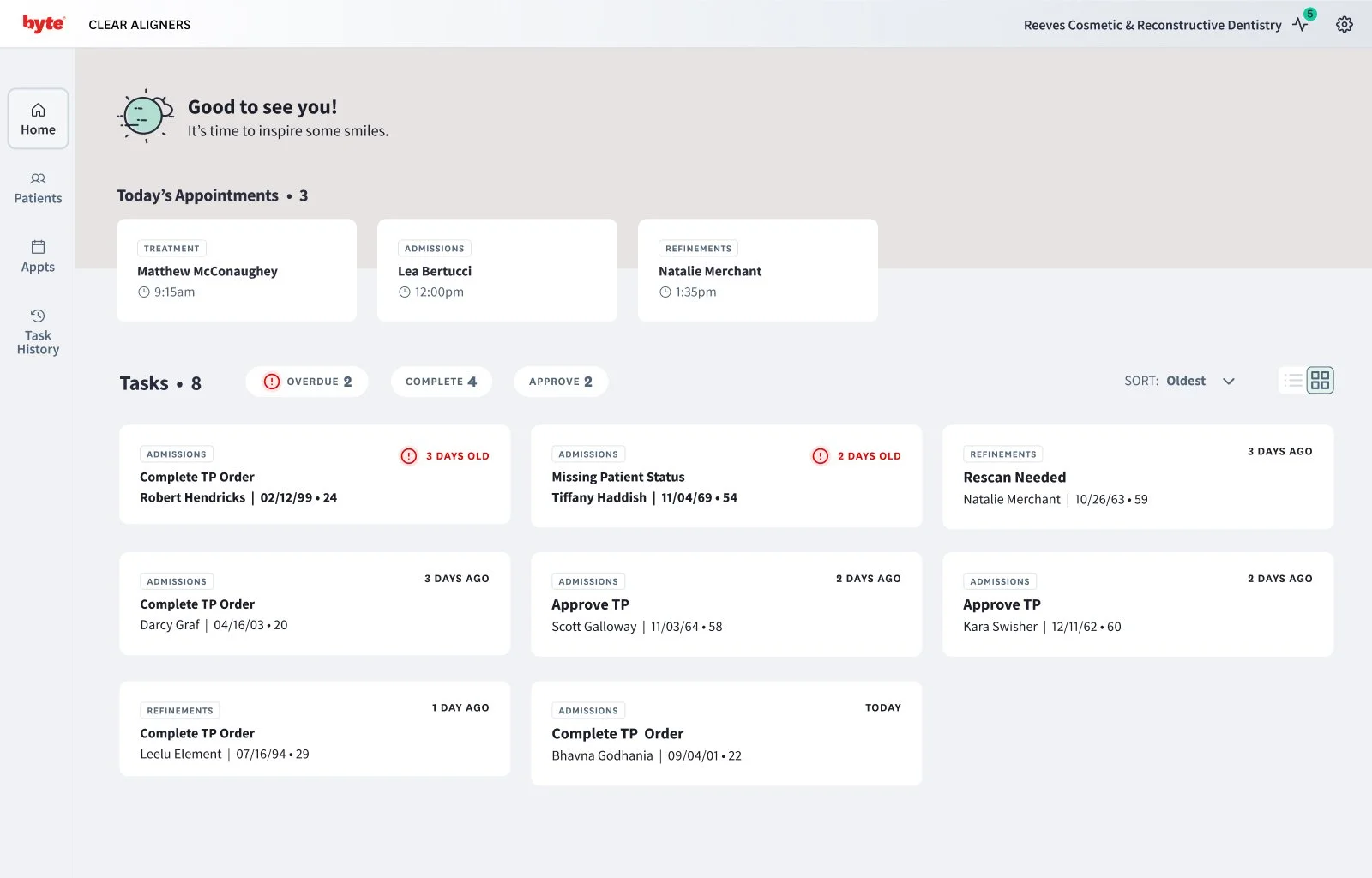 Byte+ Dentist Portal image