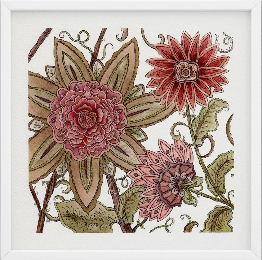 A Nod to Nature #06| 8" x 8" watercolor on paper
