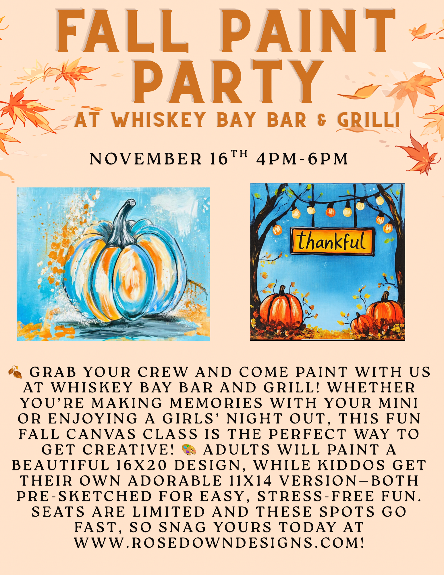 Fall Canvas at Whiskey Bay!