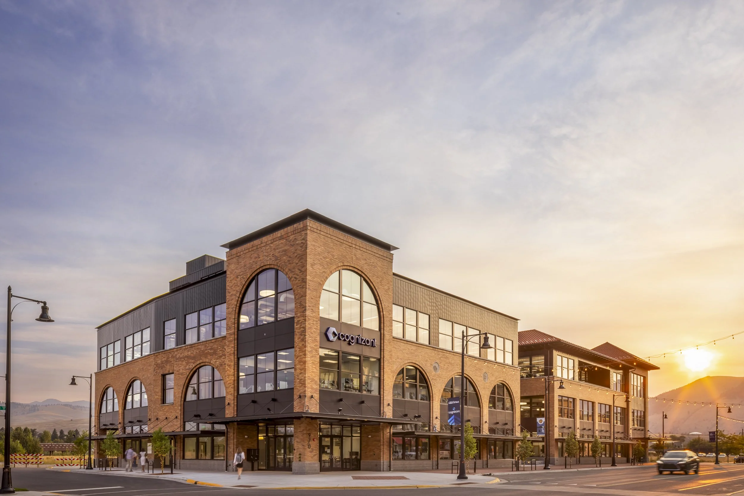 High-end architectural photography of modern commercial exterior. Missoula, Montana