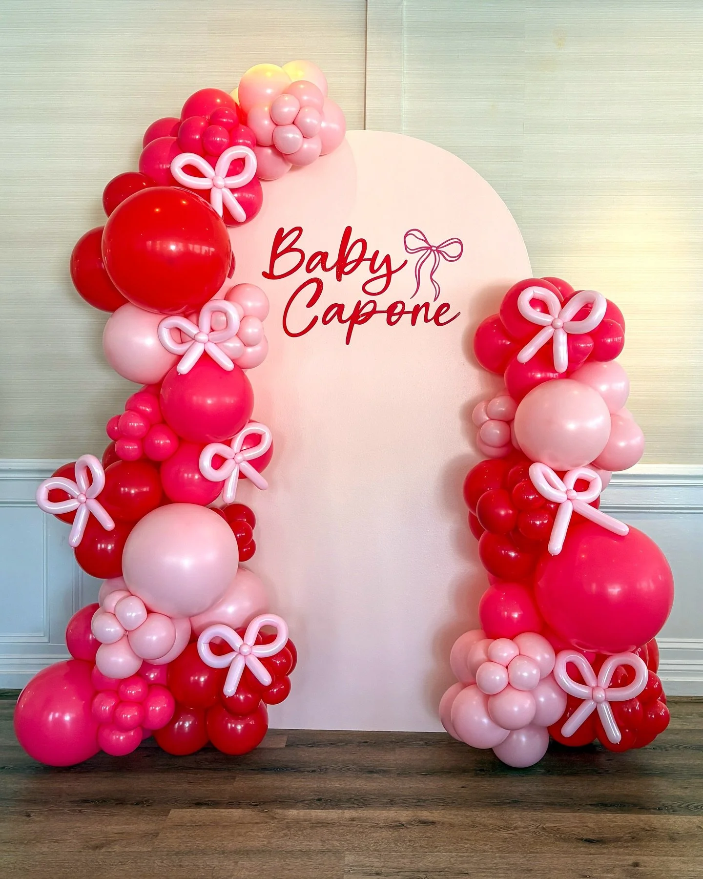 Tied with love and ready to welcome baby 🎀
-
Let us shower your celebration in style with custom balloon designs made just for you.

✨ Perfect for all of life&rsquo;s special moments!

🔗 Book with us at the link in our bio👆🏼