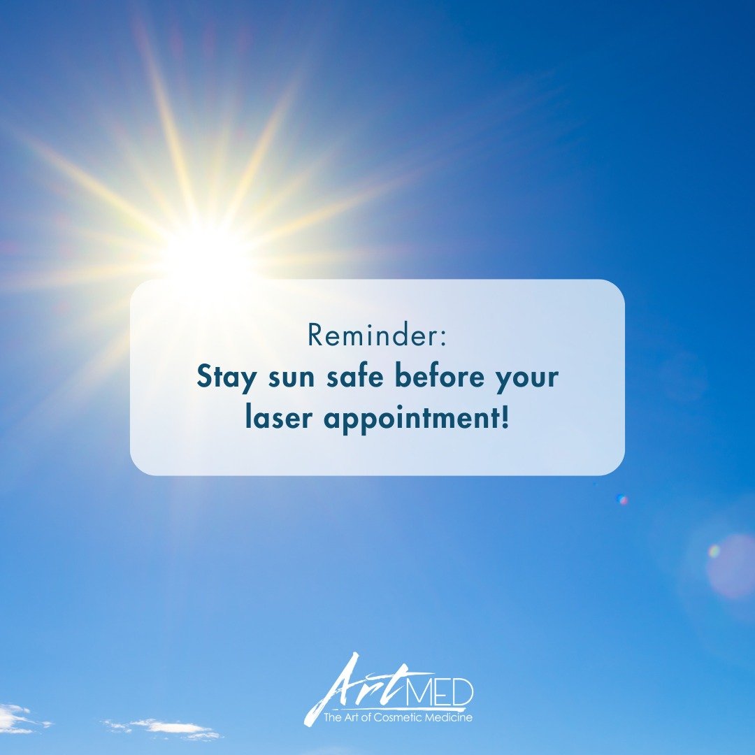 🌞 Reminder: It's crucial to avoid tanning or sunburn before your laser appointment!

If your skin is tanned or sunburned, it's not safe to proceed with laser treatments. Tanned skin can react to the laser as if it were pigment to be treated, leading