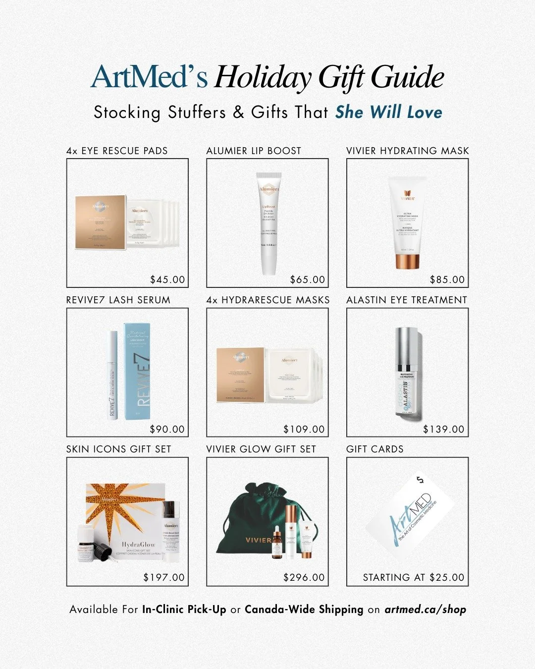 Need a gift idea? 🎁 

Our Holiday Gift Guide makes gifting simple and stress-free. From glow-boosting skincare to elevated grooming essentials, these are thoughtful gifts they&rsquo;ll truly use and love.

✨ Gifts for Her
Eye Rescue Pads &ndash; Coo