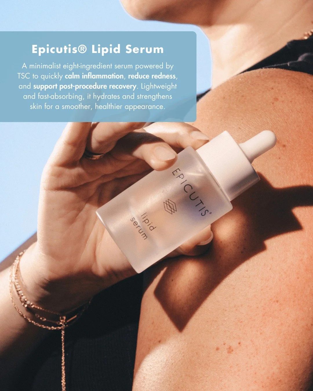 ✨ Product Feature: EPICUTIS&reg; Lipid Serum

Minimal ingredients. Maximum skin recovery.

EPICUTIS&reg; Lipid Serum is formulated with only eight carefully selected ingredients, making it ideal for sensitive, inflamed, or post-procedure skin.

Power