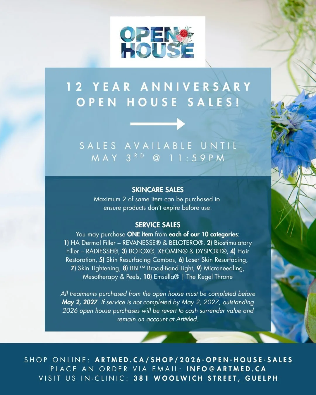 TODAY IS THE DAY! 🎉 

We&rsquo;re officially celebrating 12 years of ArtMed today! 🥳 

Couldn&rsquo;t make it to the Open House in person? No problem! Our once-a-year Open House sales are now live online 🎉 

🛍️ Shop skincare + treatment deals at: