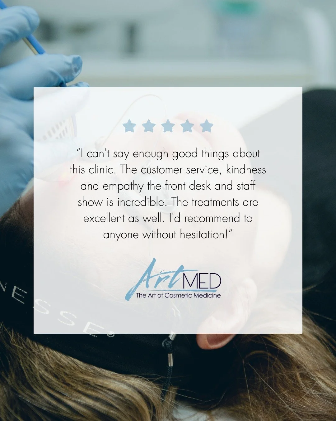 Kindness, professionalism, and exceptional care are at the heart of everything we do at ArtMed 💙

We&rsquo;re so grateful for every client who trusts our team with their care and takes the time to share their experience. From your first interaction 