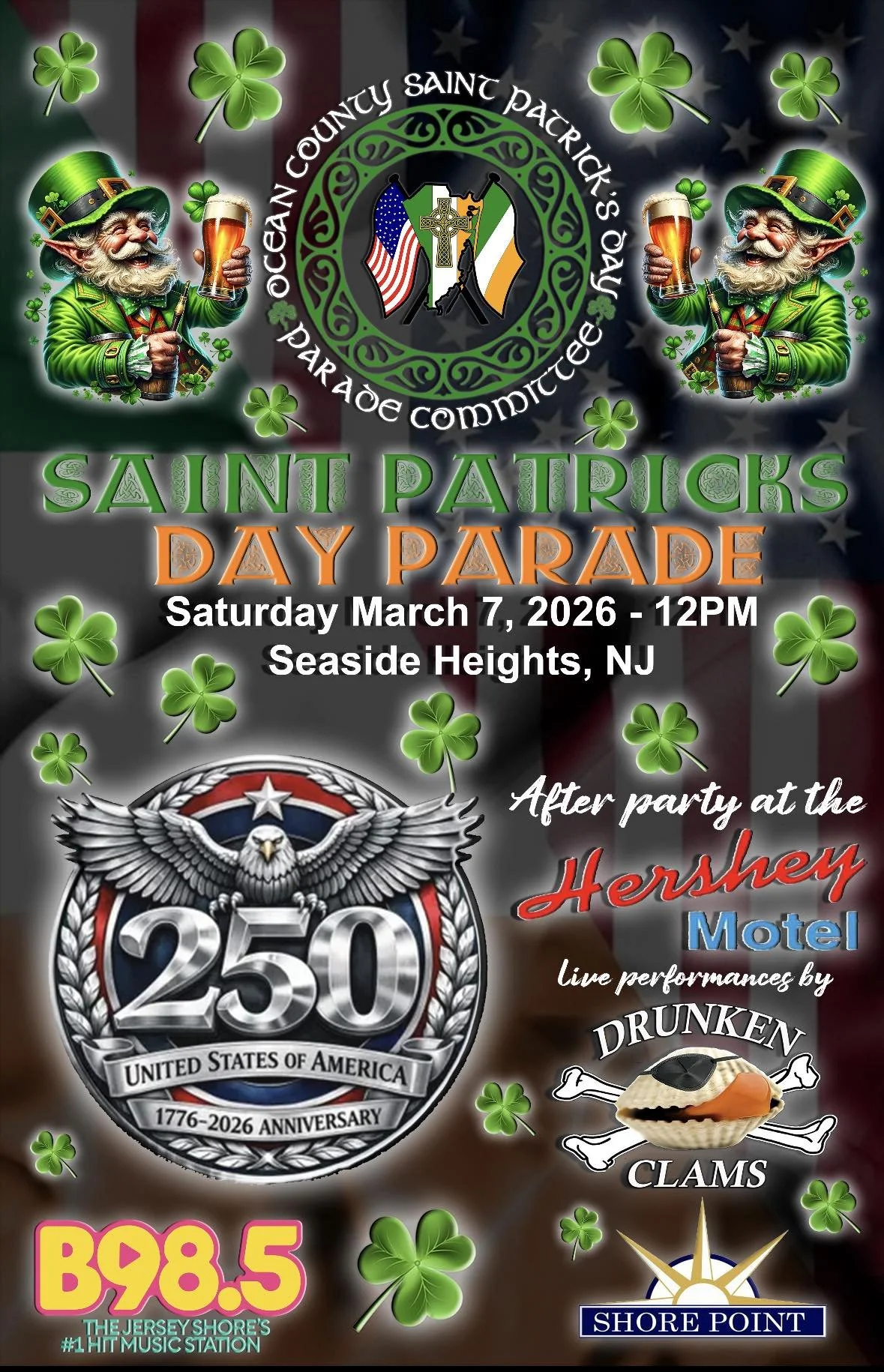 Seaside Heights St. Patrick's Day Parade &amp; Hooks Ma22 table set up