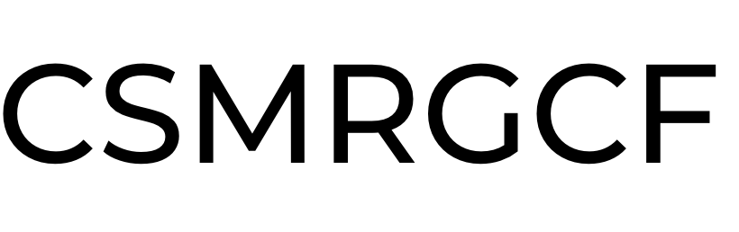 Text showing the letters CSMRGCF in bold, black font on a white background.
