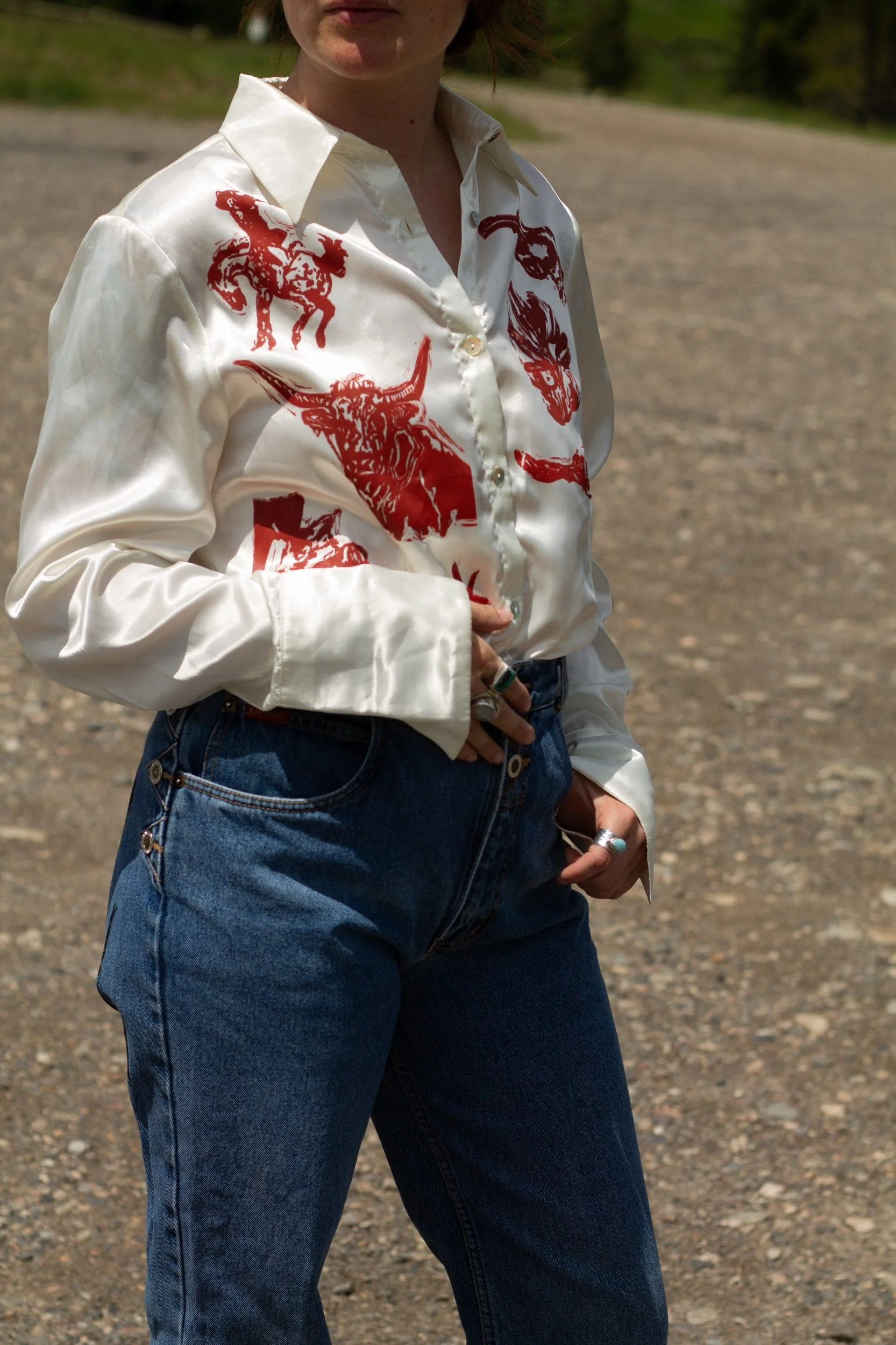 collage button down