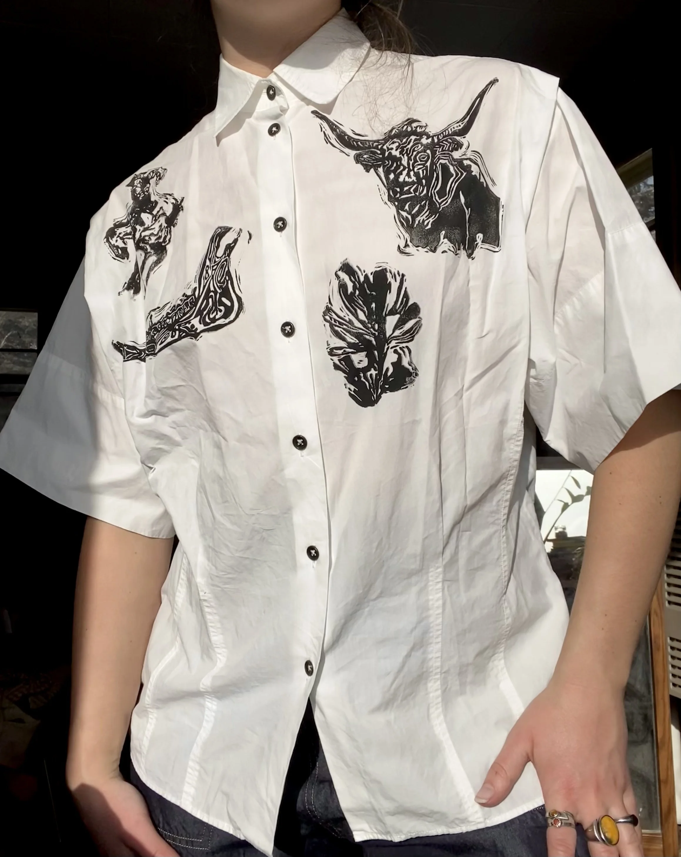 western boxy button down