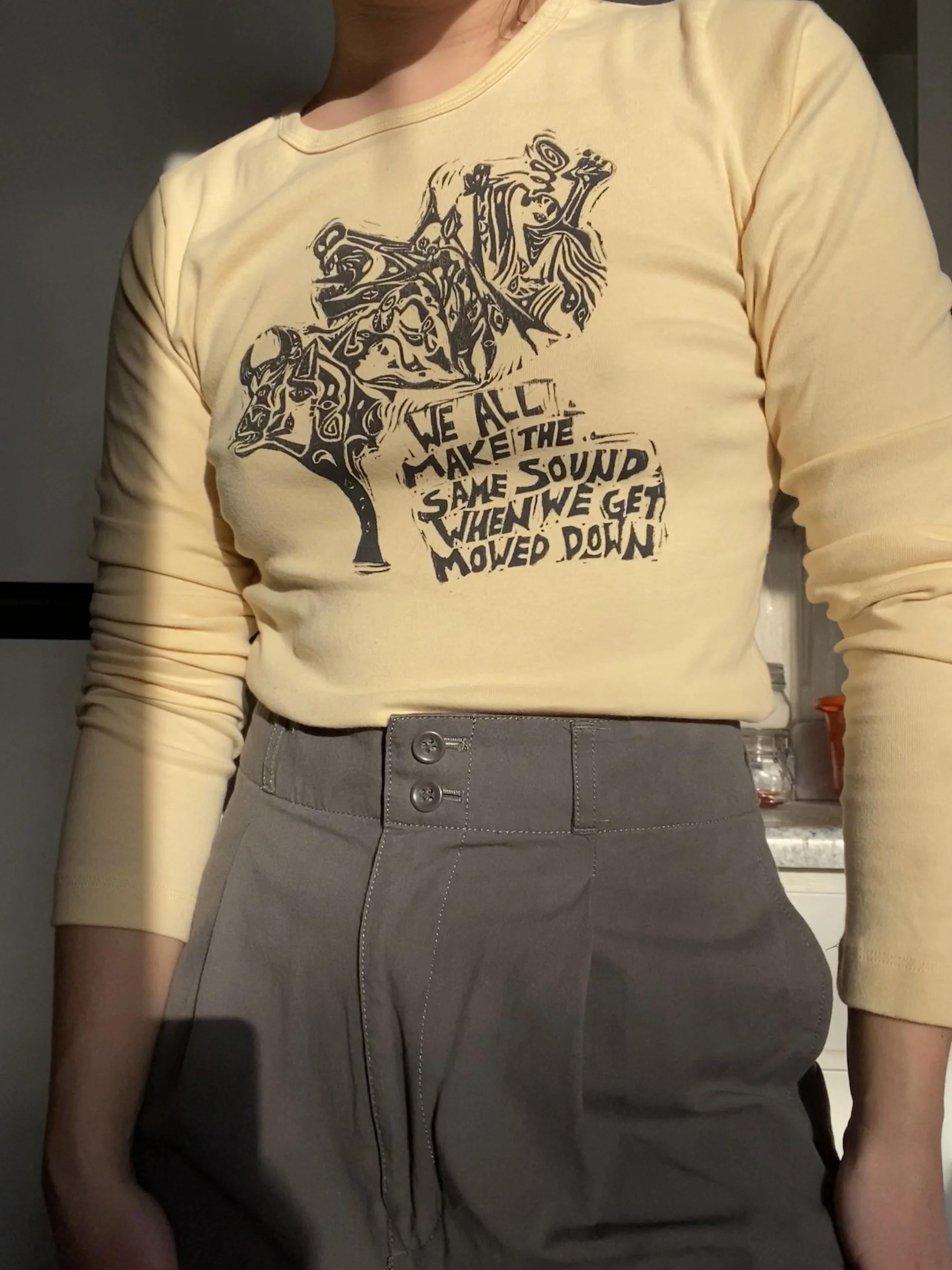 guernica long sleeve baby tee