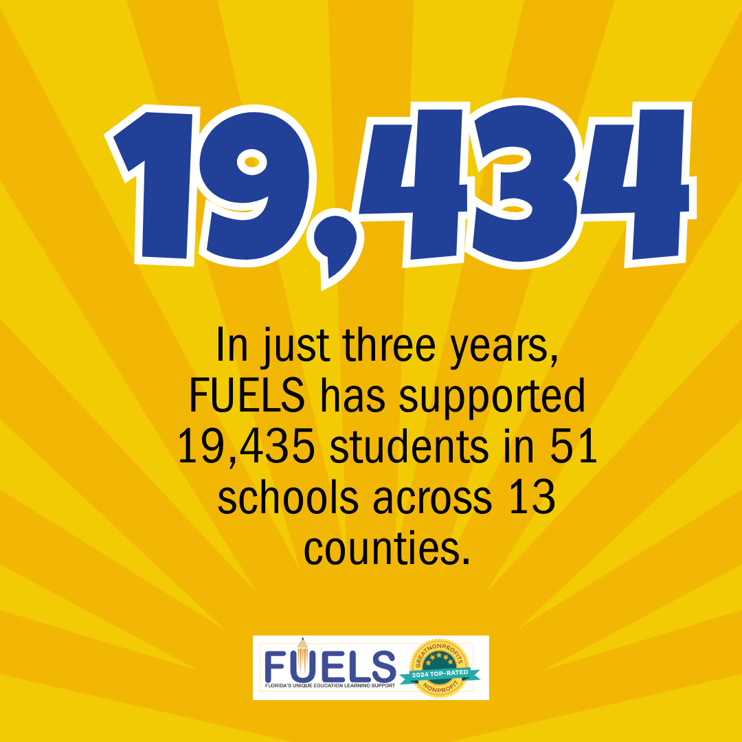 FUELS served 19,434 students in 51 schools across 13 counties so far.