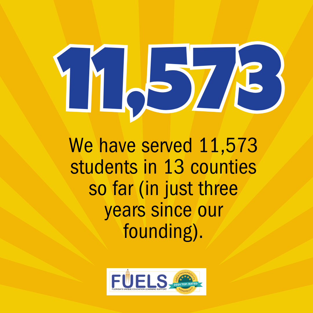 FUELS served 11,573 students across 13 counties so far.