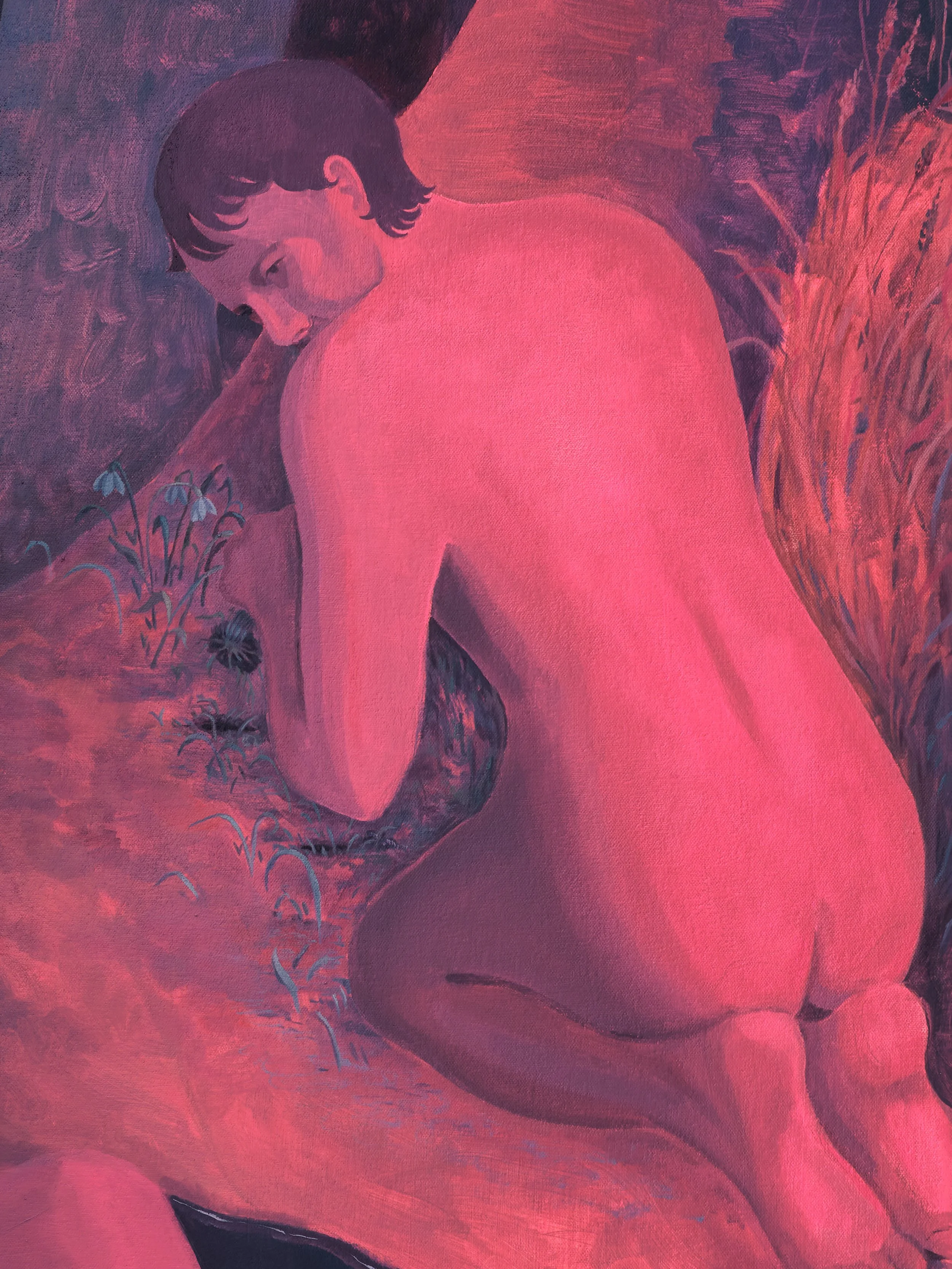 (Detail) Return to Clay, 2026, oil on canvas, 46 x 36 in (116.8 x 91.4 cm)