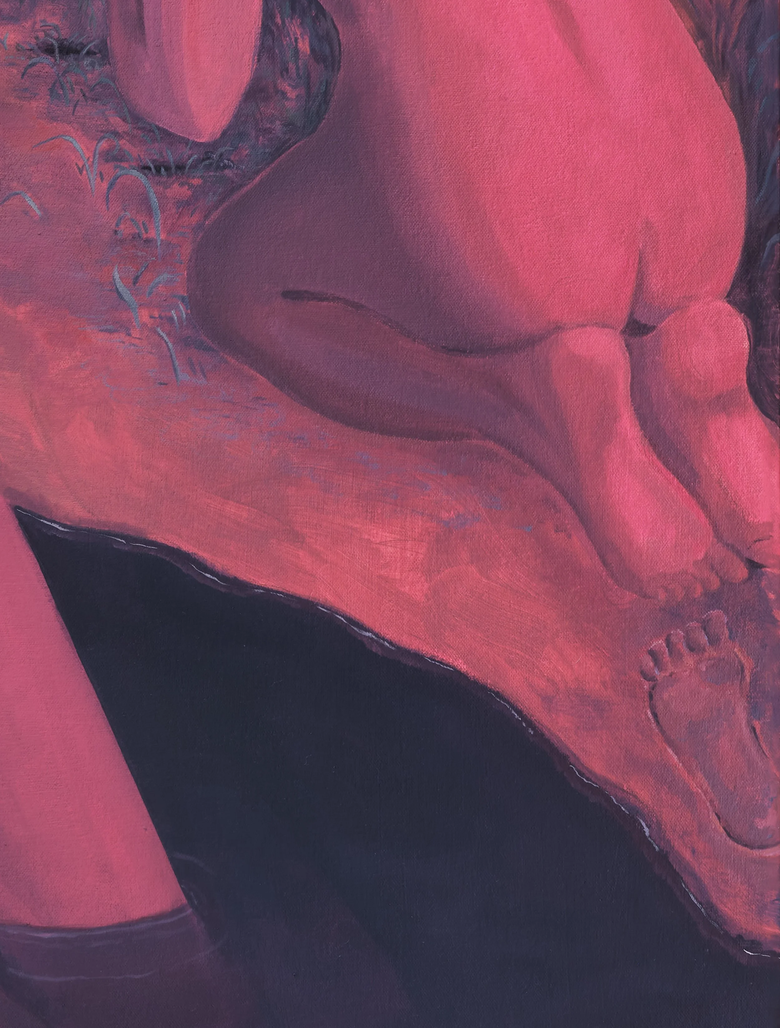 (Detail) Return to Clay, 2026, oil on canvas, 46 x 36 in (116.8 x 91.4 cm)