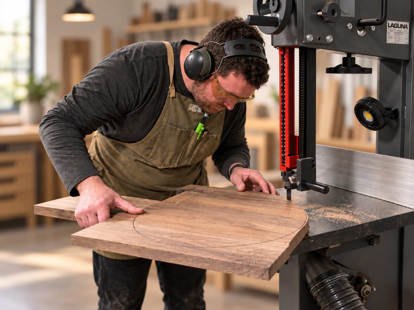 Custom furniture piece under construction in the shop