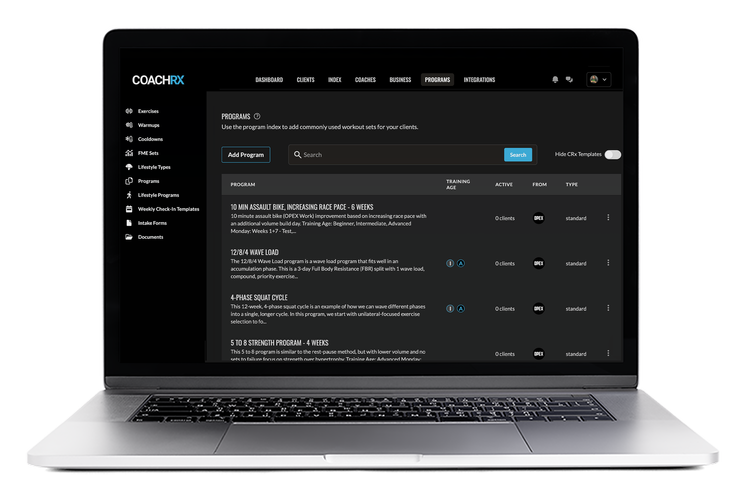 Quick Coach Enhance Your Fitness Business: CoachRx Platform for Success — CoachRx