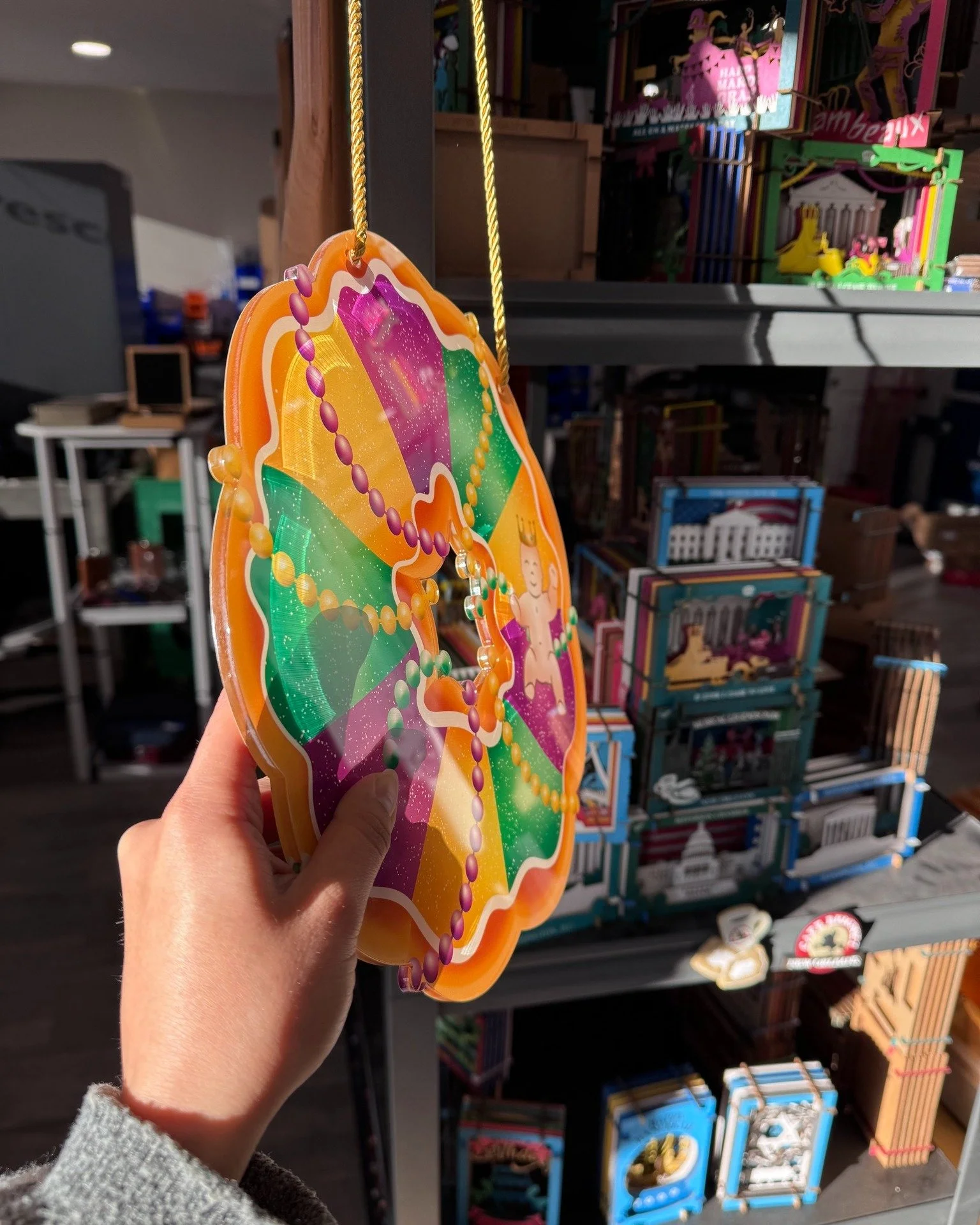 ⚜ In need of a Mardi Gras door hanger? Talk to our in-house designer and let's get you a custom one 💜💛💚

We can print, cut and engrave to create the finish you'd like for your door hanger too. So have fun with your creative direction!

📞(504) 467