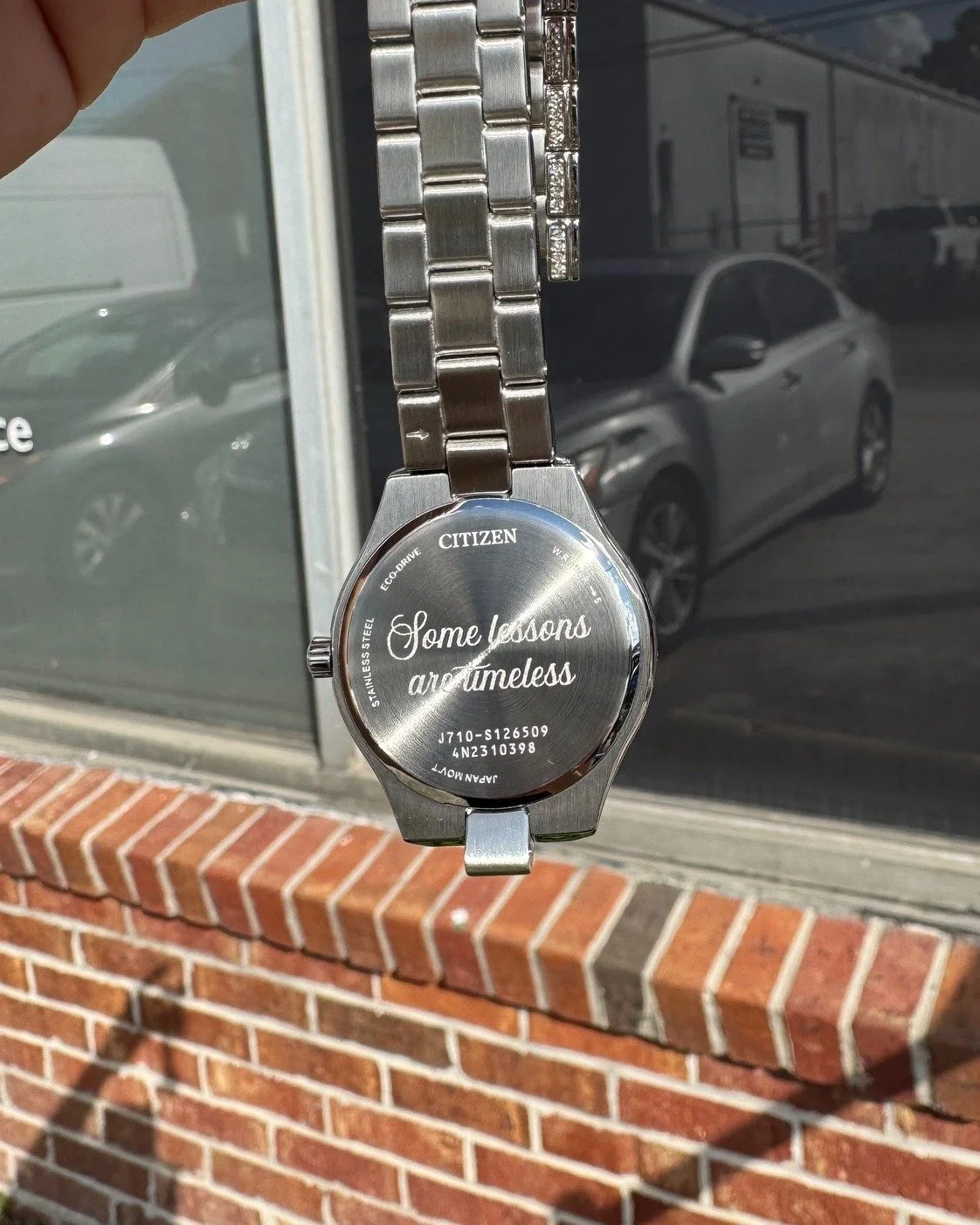 ⌚We engraved a gift for a beloved teacher the other day, on a Citizen watch back. "Some lessons are timeless"

📞(504) 467-7878
📧orders@crescentstamp.com
📍1005 Central Ave, Metairie, LA 70001

 #personalizedgift #personalizedgifts #person