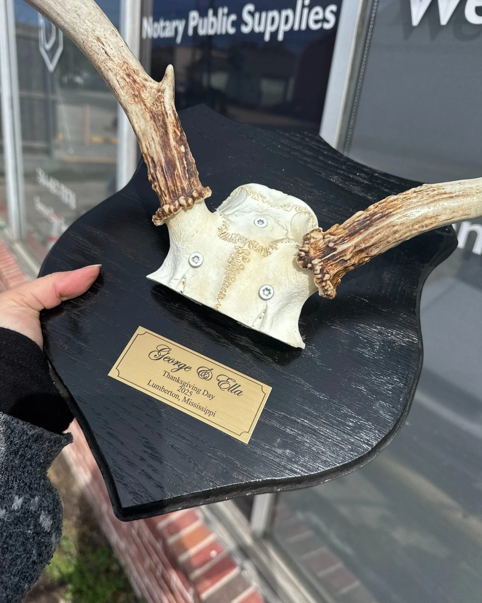 From a father daughter trip 💚
UV printed full brass plate, mounted.

📞(504) 467-7878
📧orders@crescentstamp.com
📍1005 Central Ave, Metairie, LA 70001