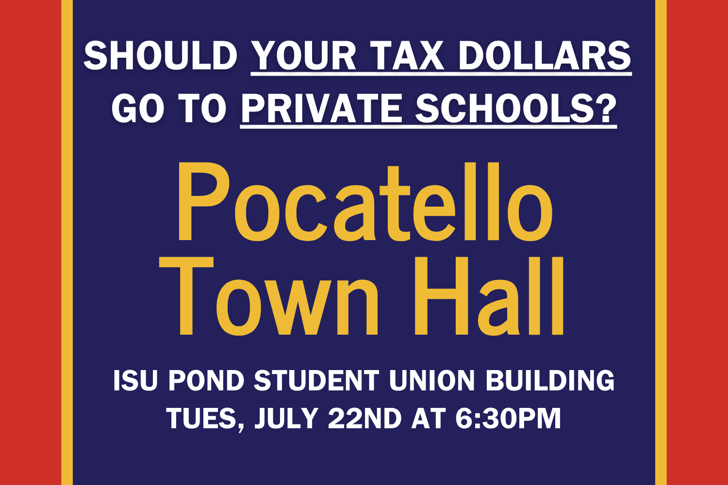 Pocatello Save our schools town hall