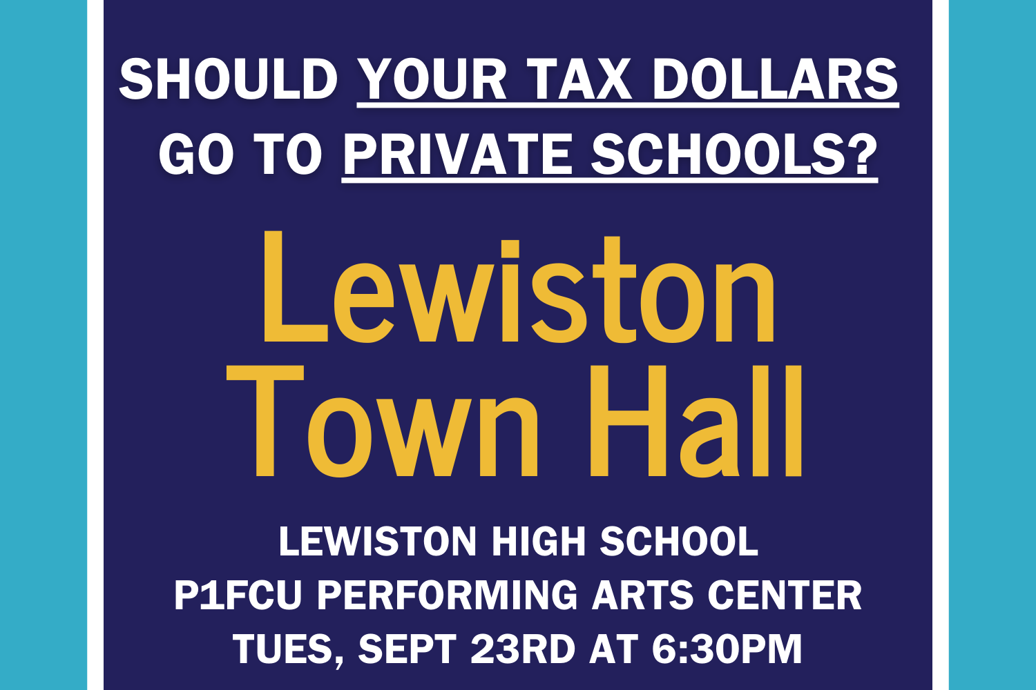 Lewiston Save Our Schools Town Hall