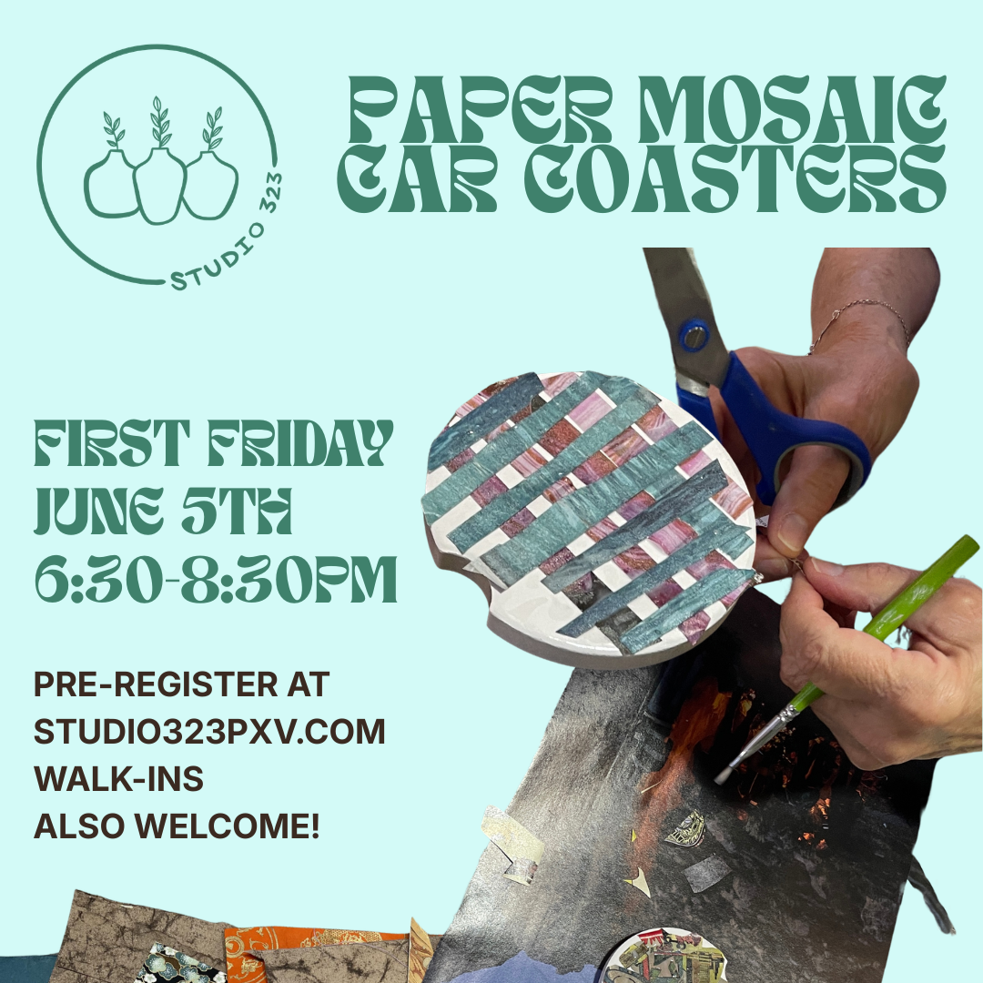 6/5 First Friday Paper Mosaic Car Coasters
