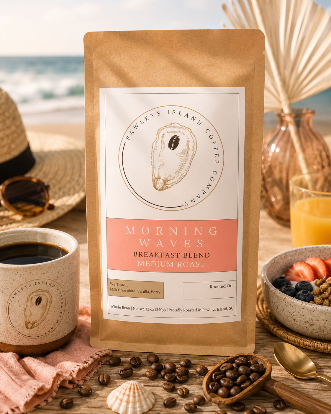 Morning Waves Breakfast Blend 12 oz Whole Bean