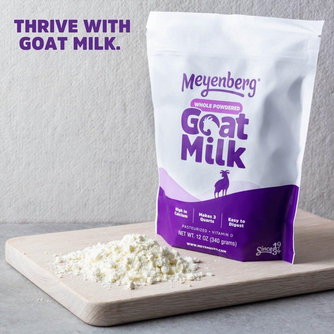 Unlock Ultimate Convenience with Meyenberg Whole Powdered Goat Milk! 🐐🥛

Enjoy creamy goodness anytime, anywhere &ndash; just add warm water and voila! 

Find convenience without compromising on quality. Thrive with goat milk. 
.
.
.
#ThriveWithGoa