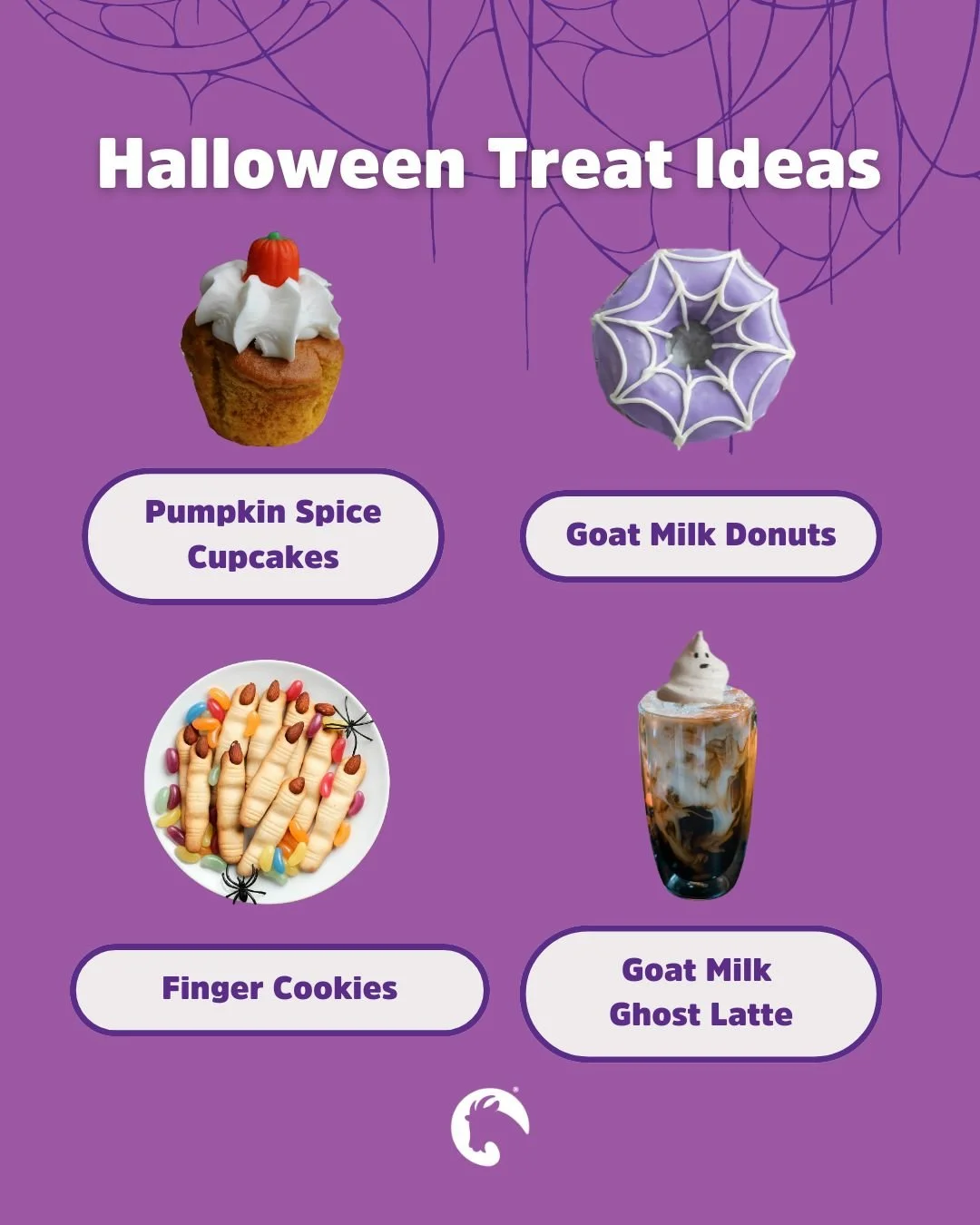 🎃 Spooky season, but make it delicious.

From pumpkin spice cupcakes to goat milk donuts, creepy finger cookies, and a creamy goat milk latte, these treats are the real Halloween magic. ✨🧁☕🍩
All made with Goat Milk.

#MeyenbergMilk #HalloweenTreat
