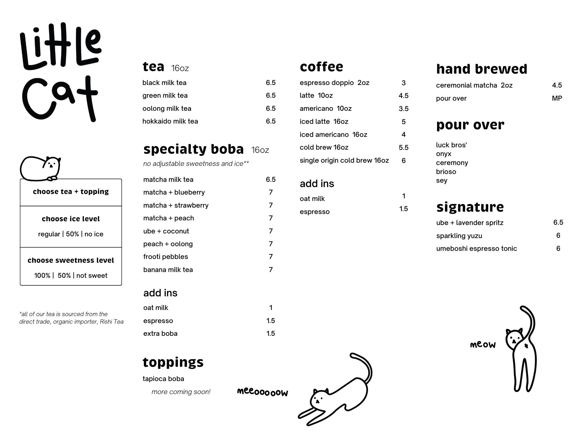MENU — little cat