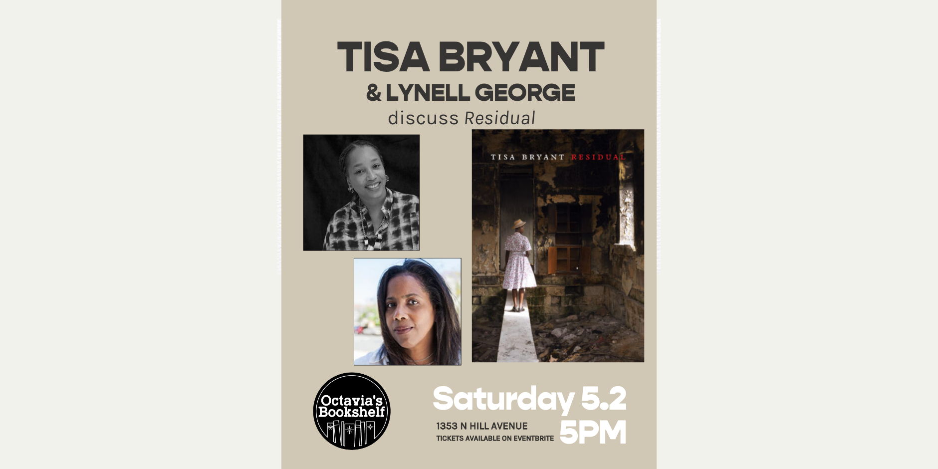 Author Event: Tisa Bryant in Conversation with Lynell George