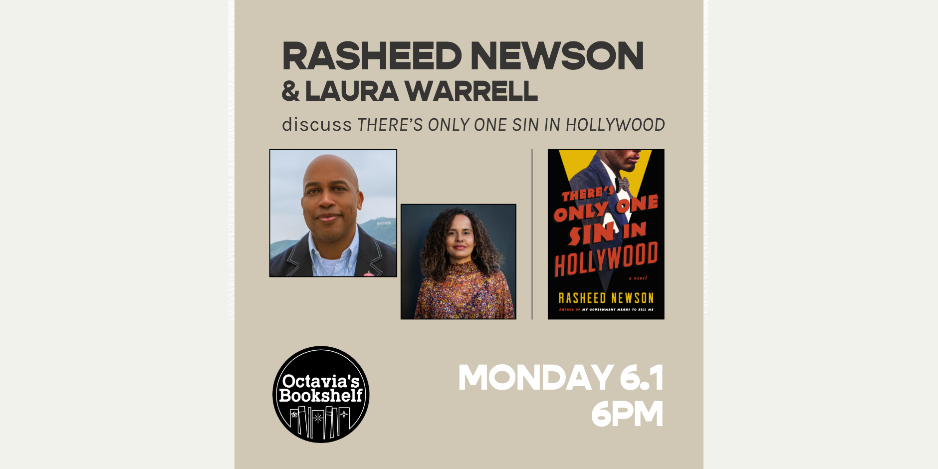 There’s Only One Sin in Hollywood: An evening with Rasheed Newson