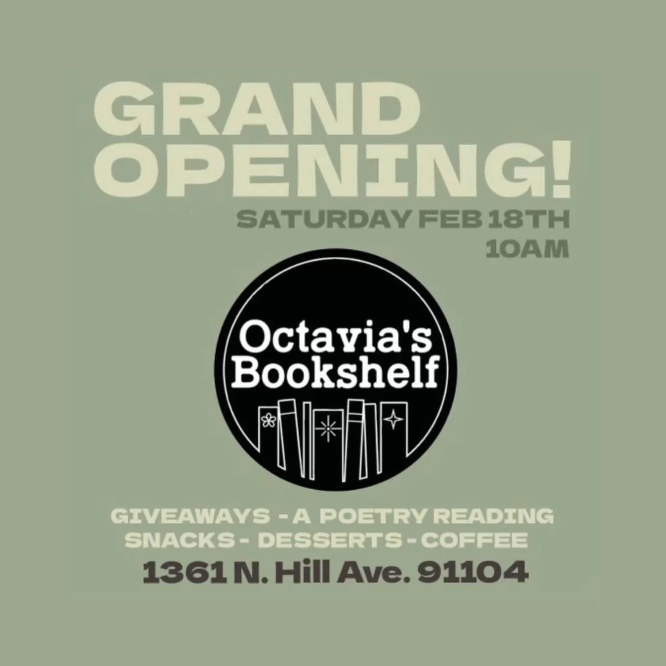 Octavia’s Bookshelf Grand Opening — Octavia's Bookshelf