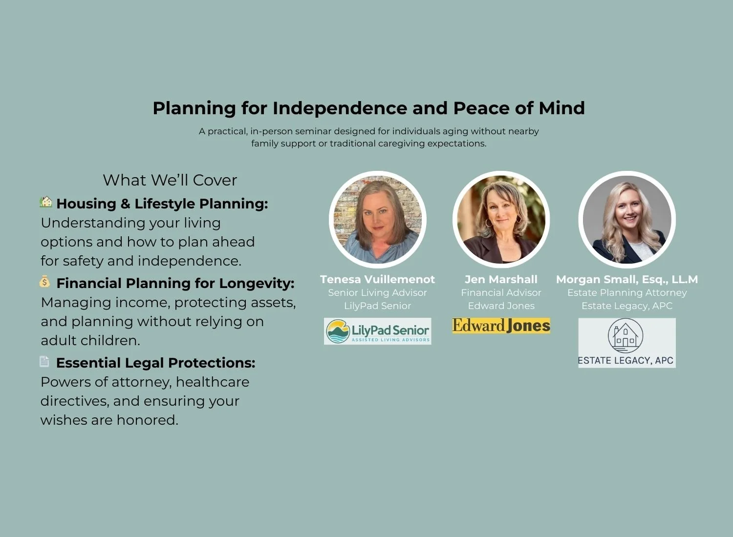 Planning for Independence and Peace of Mind