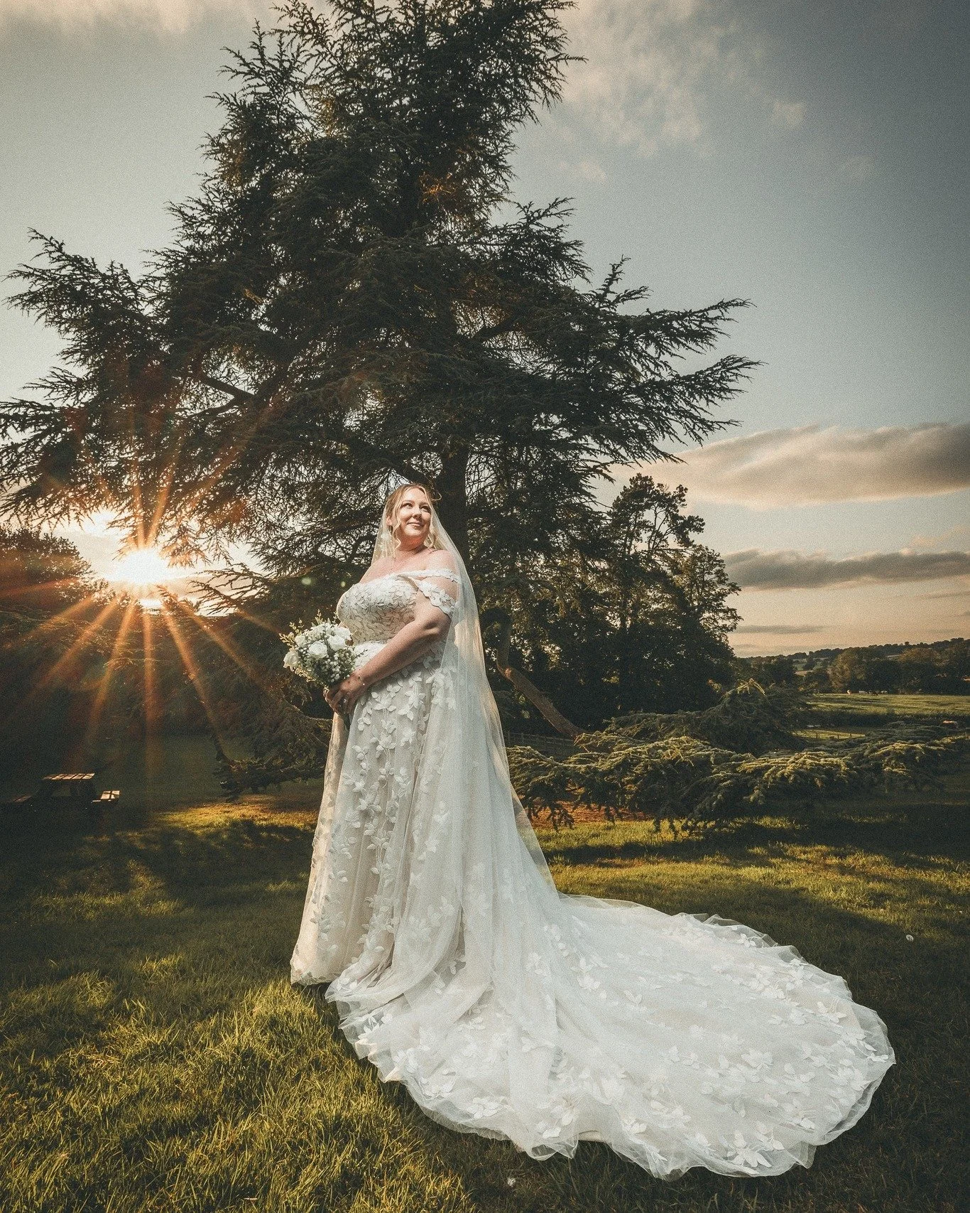 A classic one of my wide angle bridal portraits for Lauren at sunset