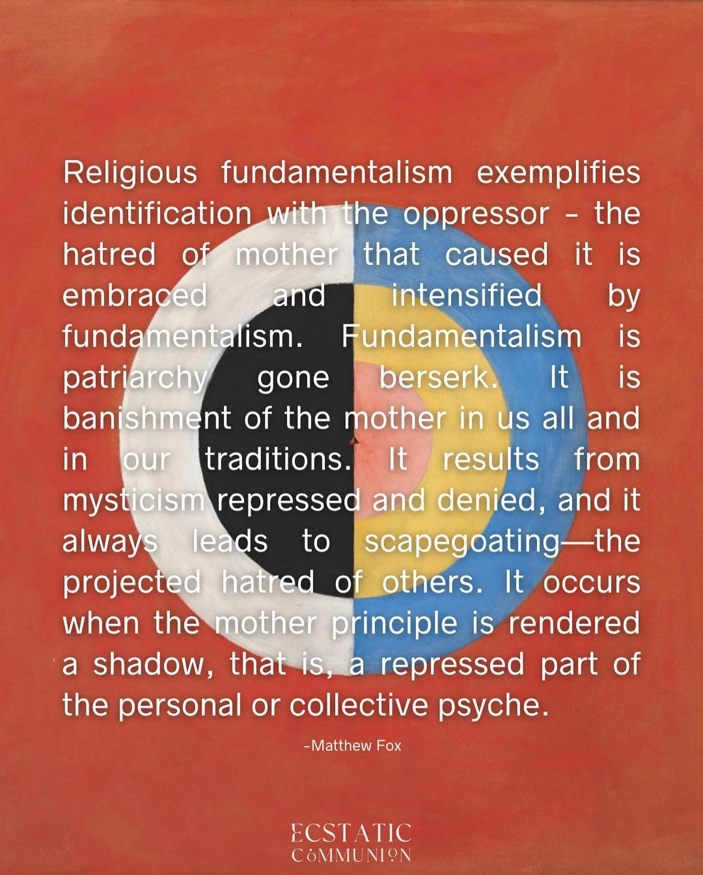 Many of Ecstatic Communion&rsquo;s members are those who grew up in the Christian church. Together, our community is learning a new way in spirituality, mysticism, wellness and ritual that redefines &lsquo;Church&rsquo; and its role within society. 
