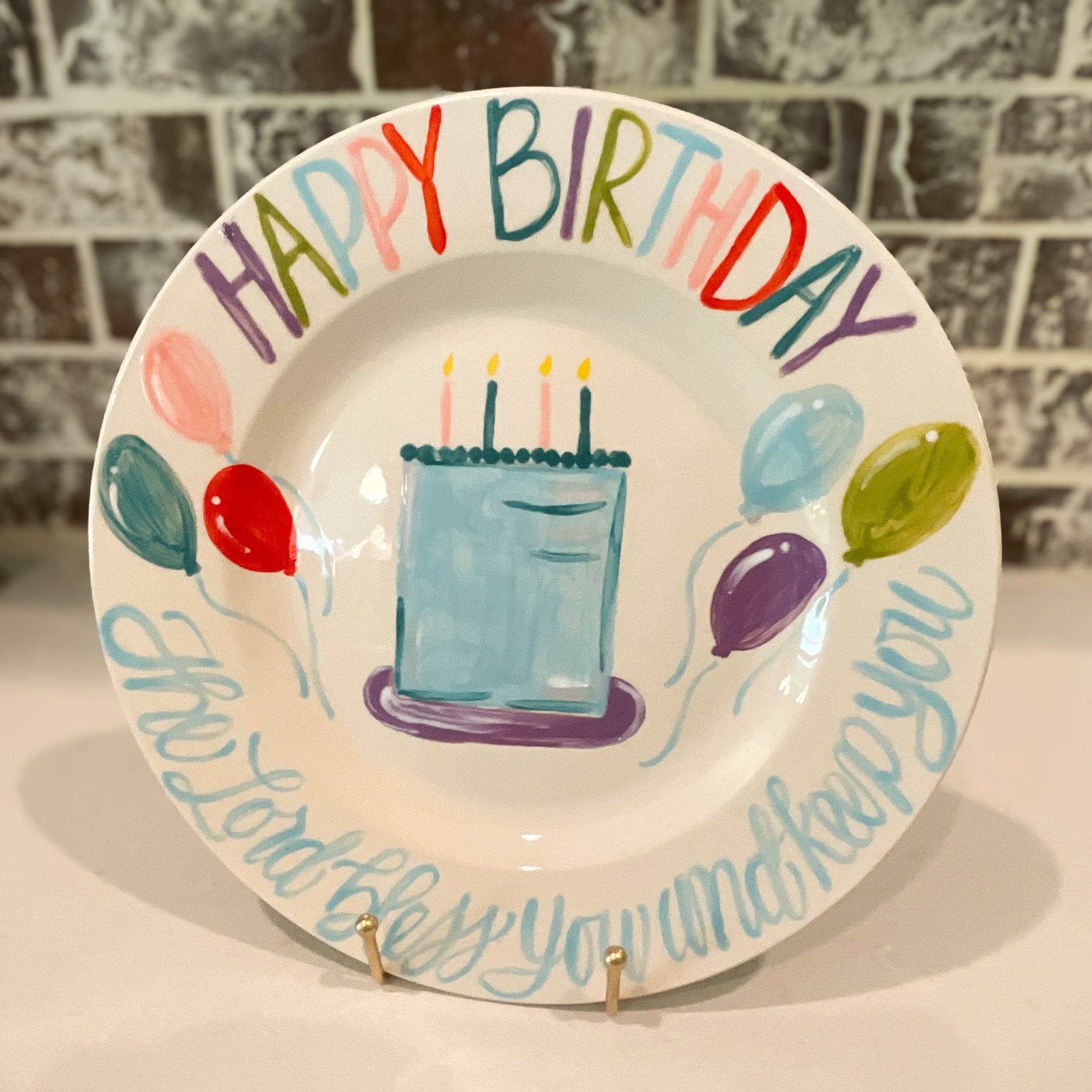 Birthday Plate - Cake and Cupcakes