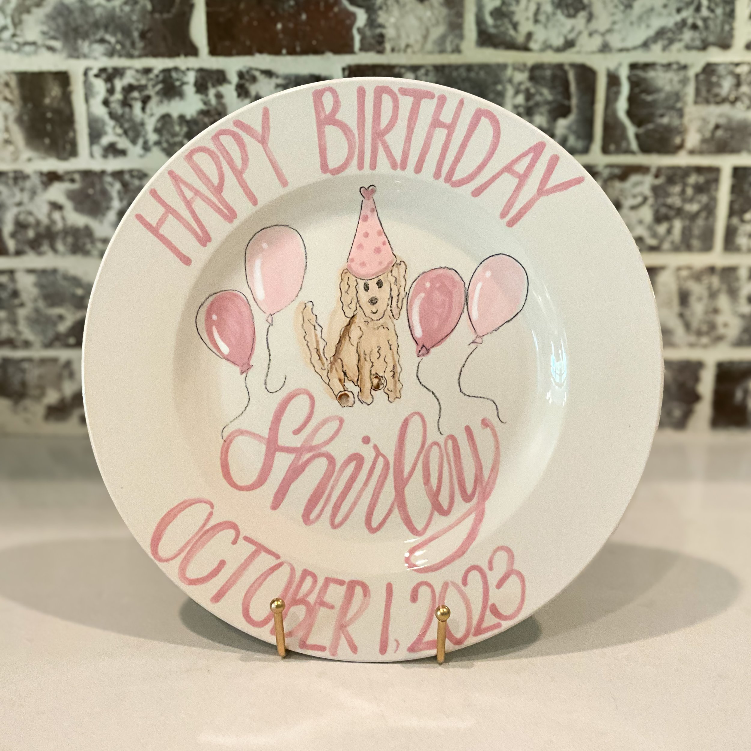 Party Puppy Birthday Plate