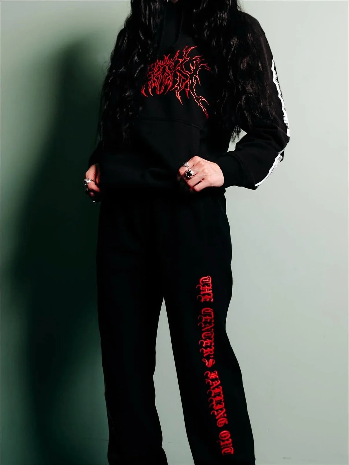 Sweat suit printed for @impoppy 

✶

✶

✶

#poppy #merch #bandmerch #screenprinting