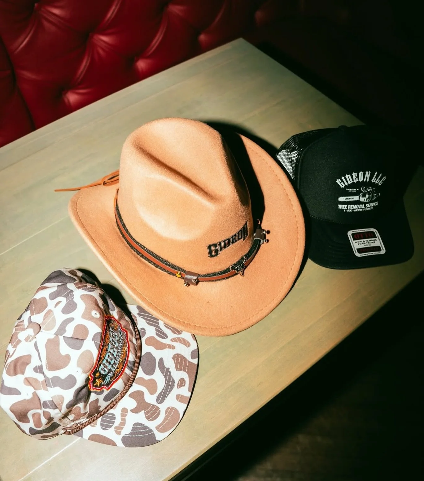 Headwear done for @gideonal 🤠 

✶ 

✶ 

✶ 

#gideon #bandmerch #merch #embroidery #dtf