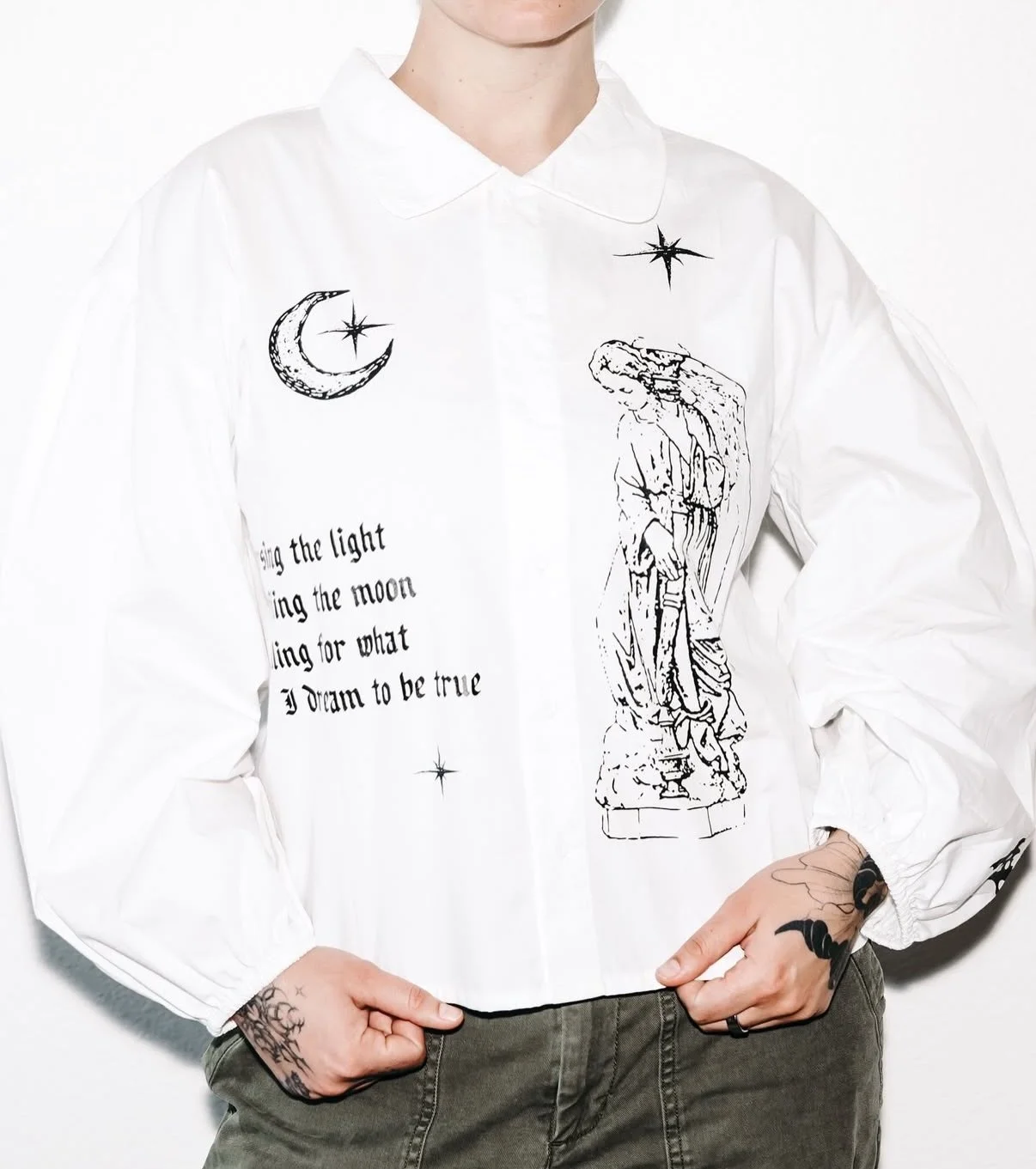 Custom made blouses for @impoppy 

✶ 

✶ 

✶ 

#poppy #merch #bandmerch