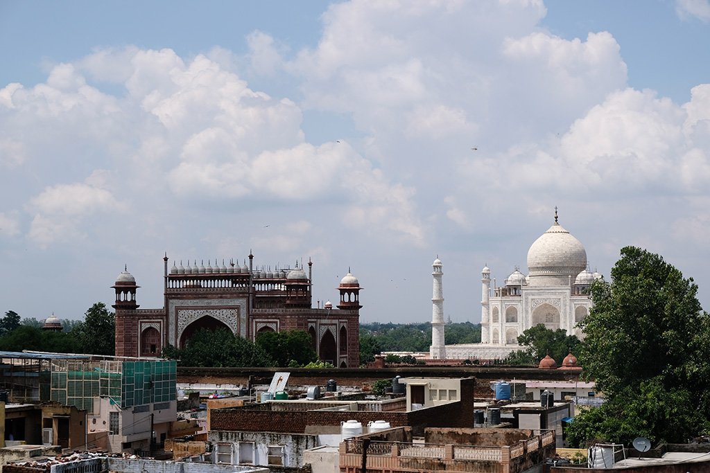 First view of Taj Mahal, Hotel Saniya