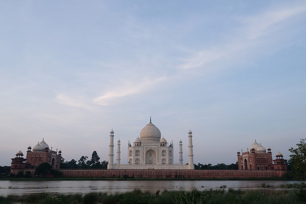Taj Mahal and Yamuna River