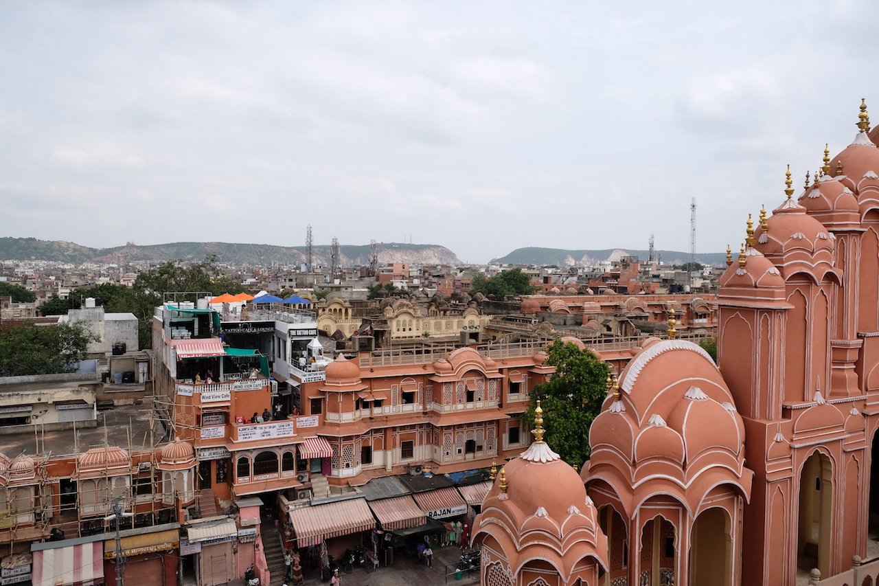 Looking east from the top of Hawa Mahal
