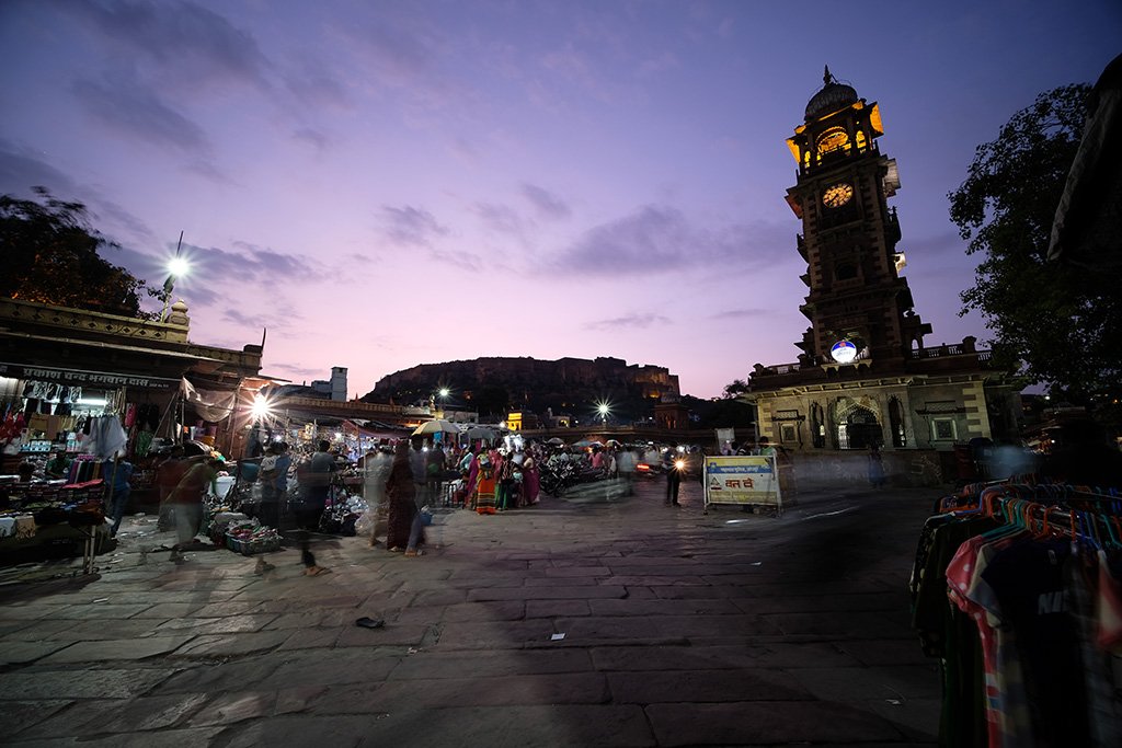 Twilight at the Clock Tower Market