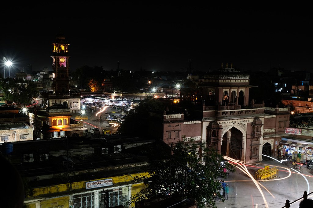Clock Tower and Market Gate at night