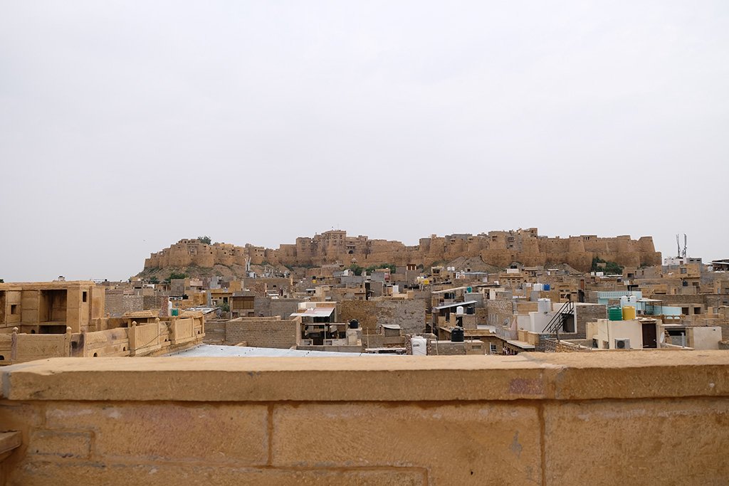 View of Jaisalmer Fort from roof of Patwon ki Haveli