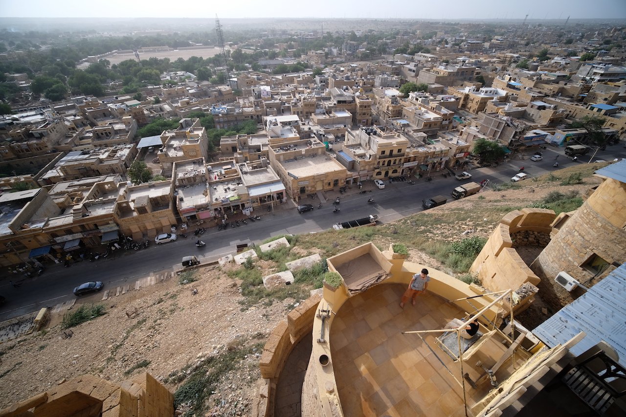 View over Jaisalmer from Desert Boys Guest House